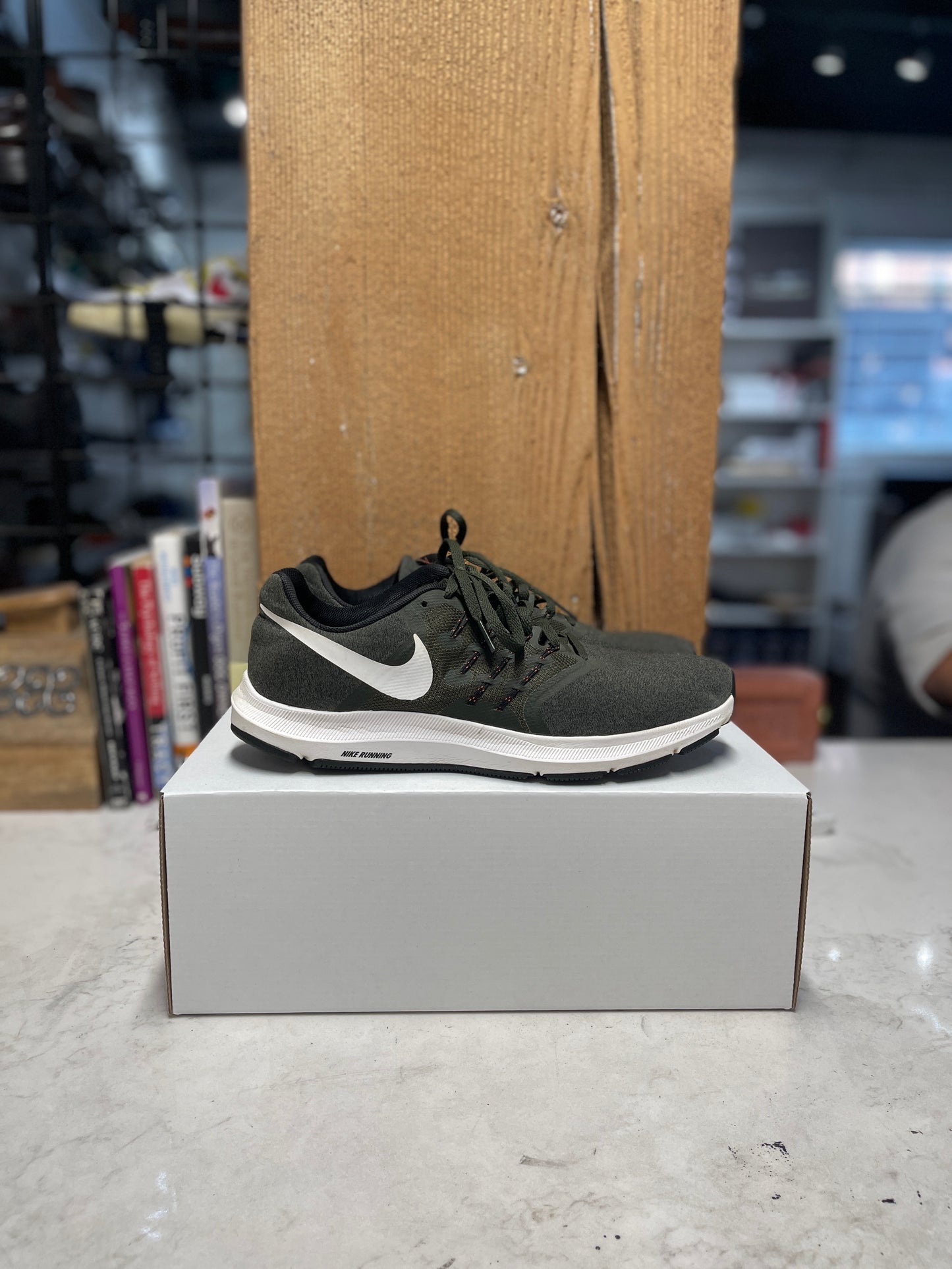 Olive Nike Running Sneakers (Size 10)