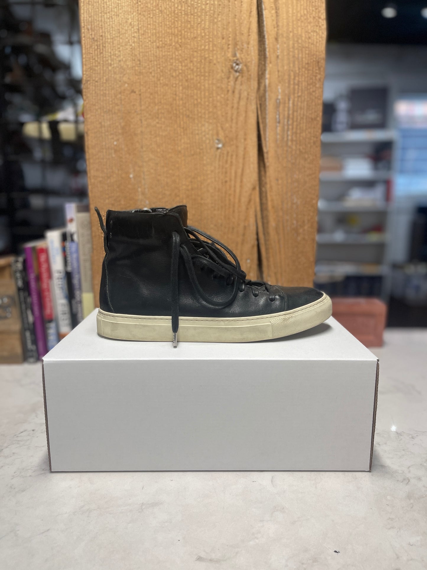 John Varvatos Black Hightop Sneakers (Size 8.5)