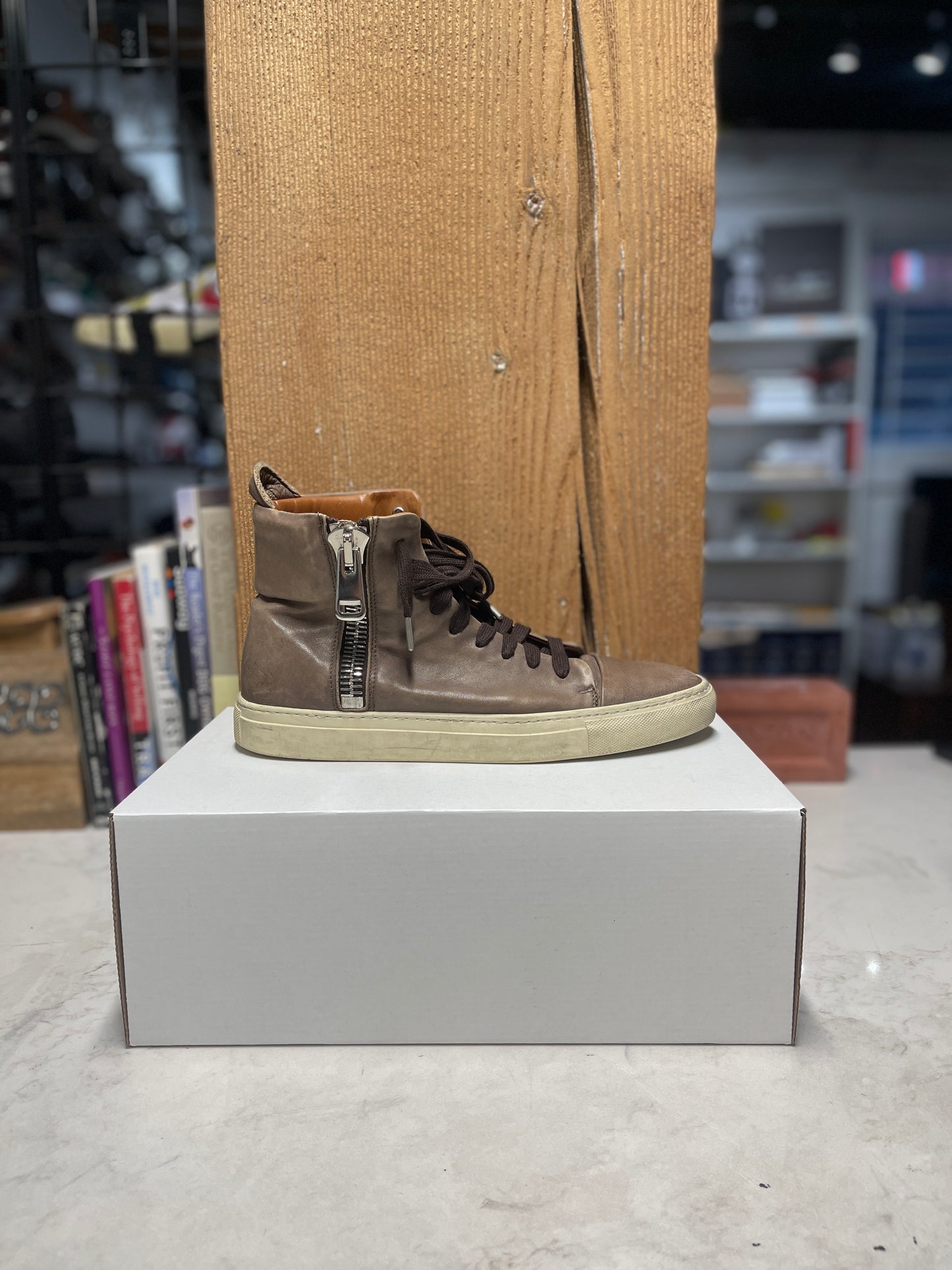 Brown John Varvatos Hightop Sneakers (Size 9)