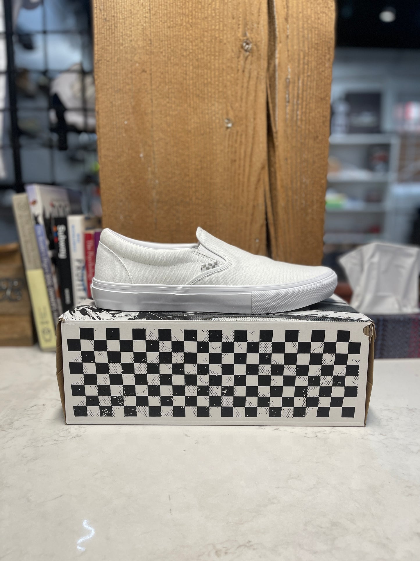 White Vans Skate Slip-On Shoe (Size 13)