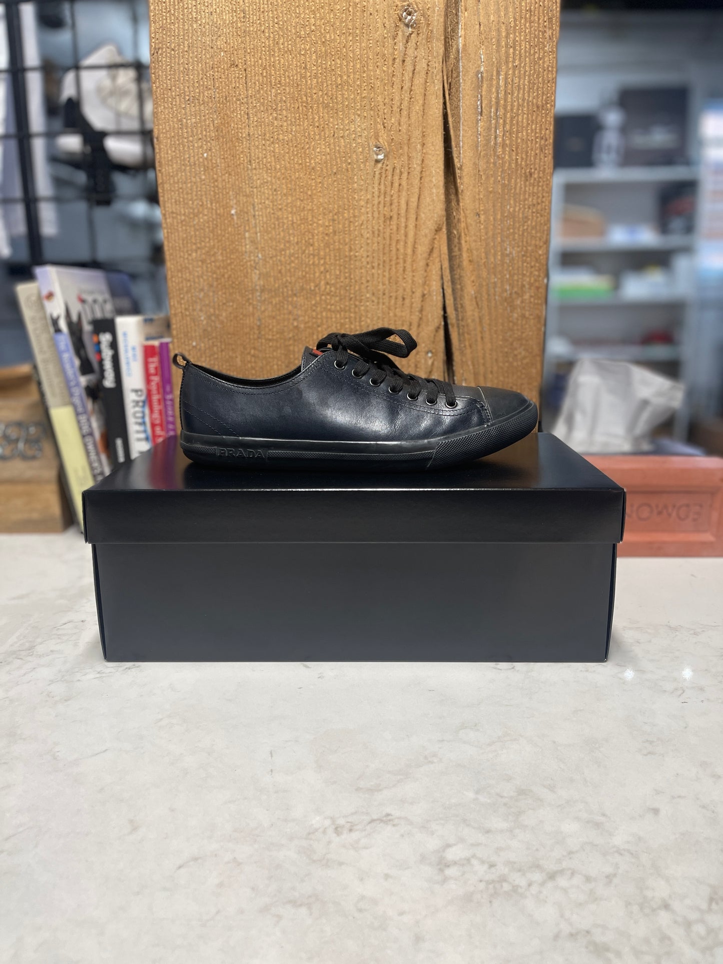 Prada Black low tops (7.5 Mens)