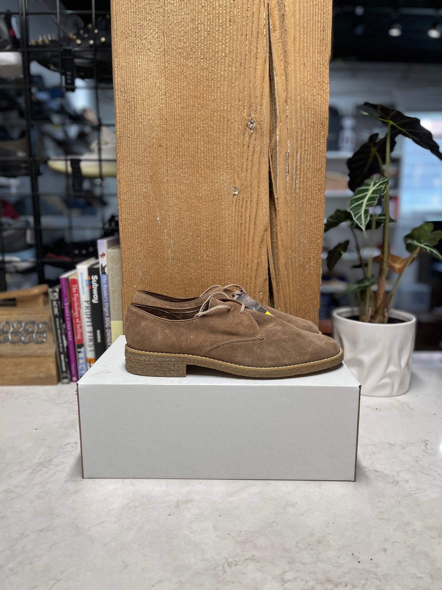 Natural Suede Hush Puppies (Size 10)